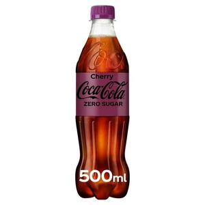 Coca-Cola Cherry Zero Sugar Drink 330ml Botella de refresco afrutado Ingrediente primario Carbonato - Product Image 5