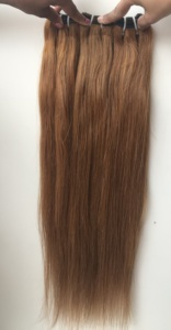 Extensiones de cabello humano indio Virgen sin procesar, n. ° 27, con cutícula, línea recta - Product Image 6