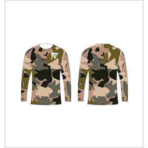 Camiseta de manga larga con camuflaje forestal sublimado personalizado para hombre, para caza, pesca, atletismo, Trackstar OEM, marca privada TSI-G05-P0780 - Product Image 1