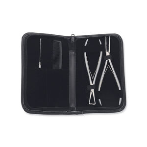 Kit de Pinzas de Acero Inoxidable para Extensiones de Cabello, para Micro Anillos, Perlas, Tubos, Removedor de Extensiones, Kit de Herramientas para Extensiones de Cabello con Cinta Adhesiva - Product Image 1