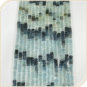 ลูกปัดหินสีอะความารีนขนาด14นิ้วขนาด6มม. สำหรับการทำเครื่องประดับ - Product Image 5