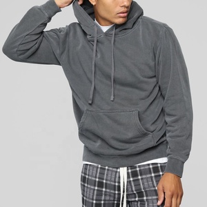 Temporada de otoño, venta al por mayor, suéter de gran tamaño liso en blanco, suéter con capucha de lana de algodón de invierno para hombre, chándales con cremallera completa - Product Image 3