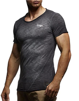 T-shirt de sport pour homme, coupe classique, logo personnalisé, 100 % coton épais, manches courtes, col rond, respirant, écologique