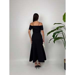 Vestido Midi Blanco con Tirantes y Detalle de Perlas y Manga Rosa missJANELL - Elegante Mezcla de Poliéster y Elastano para la Moda Femenina - Product Image 4