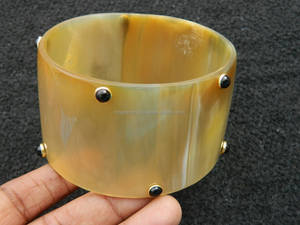 งานทำมือการออกแบบที่ทันสมัยกำไลข้อมือเขาควายสร้อยข้อมือเพชรเสร็จสิ้นธรรมชาติรูปแบบล็อครูปตัวล็อคสำหรับงานแต่งงาน - Product Image 4