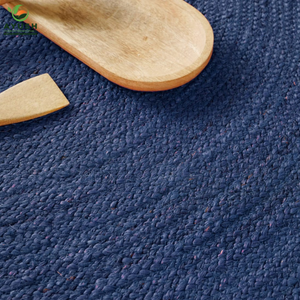 Tapis d'intérieur en jute et coton bio, doux et fait à la main, écologique, lavable pour la chambre à coucher et le salon - Product Image 4