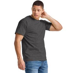 100% coton hommes T-shirt décontracté doux Fitness été mince T-shirts hommes maison vêtements col rond manches courtes solide T-shirt pour hommes - Product Image 2