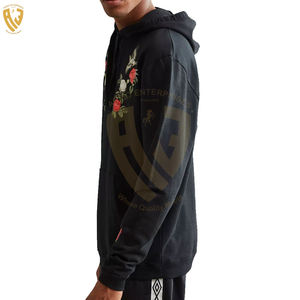 Sudadera con capucha bordada de gran tamaño para hombre transpirable 100% algodón bordado con capucha para hombre precio bajo calidad bordado sudaderas con capucha para hombre - Product Image 4