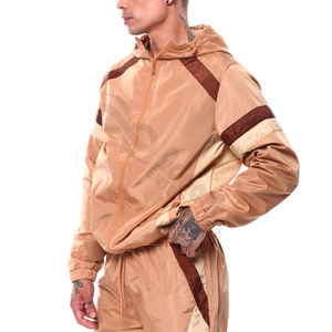 Nouvel ensemble de jogging élégant et personnalisé pour homme, 100 % coton, deux pièces, veste coupe-vent et short, idéal pour l'hiver - Product Image 1