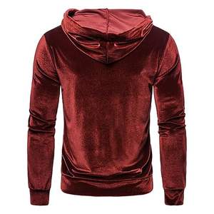 Sudadera con Capucha de Terciopelo para Hombre, 100% Algodón, Invierno 2026, Venta al Por Mayor, Personalizable con Bordado Liso OEM - Product Image 2