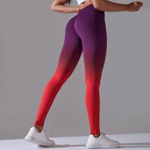 Custom Wholesale Hot Sale Womens High Elastic Waist Sublimation Leggings Quick Dry Breathable Yoga Pants for Fitness & Sports - Product Image 2