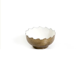 Vaisselle de serveur de fruits récipient de nourriture décoratif bol de salade de fruits bol de fruits fait à la main récipient de nourriture décoratif bol en métal - Product Image 1