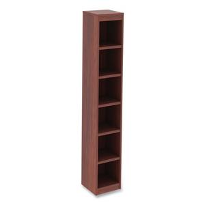 Librería de perfil estrecho con 6 estantes serie Alera Valencia ALEVA67212MC 11.81 pulgadas. X 11.81 Pulgadas X 71.73 Pulgadas 6 Estantes Medianos Color Cerezo - Product Image 1