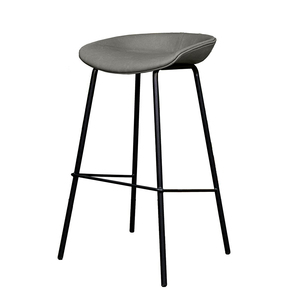 Taburete de Bar de Diseño Contemporáneo de Alta Calidad en Cuero PU con Patas de Hierro con Recubrimiento en Polvo para Uso en Pub o Gimnasio-GAK39PU - Product Image 3