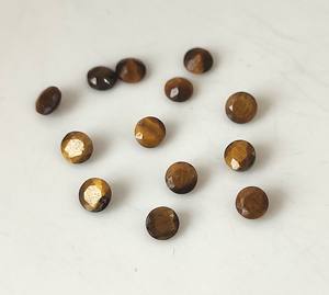 ตาเสือธรรมชาติอัญมณีหลวมแบบเจียระไนขนาด3-40มม. สีน้ำตาลสำหรับการทำเครื่องประดับ - Product Image 4