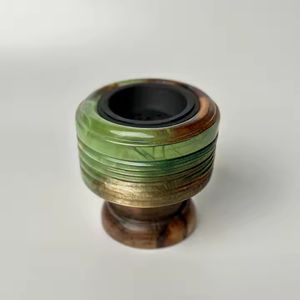 Brûleur de Mubkhar élégant en bois et en métal Brûleur d'encens lilas mat - Product Image 3