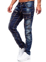 Toptan moda sıkı kot erkekler için sıcak satış yüksek kalite erkek çoklu cepler erkek Denim kargo kot