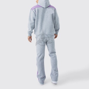 Conjunto de 2 piezas con logotipo personalizado, sudadera para correr, pantalones de chándal estampados para hombre, ropa informal de talla grande, chándal polar de invierno a la moda - Product Image 3