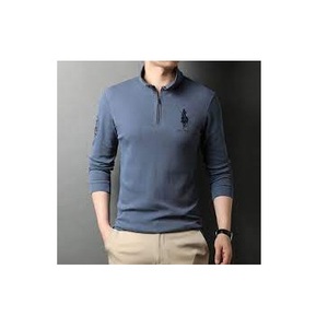 เสื้อยืดทำงานแบบซิปครึ่งแขนสั้นสำหรับผู้ชายเสื้อยืดมีกระเป๋าผ้าไนลอนพิมพ์ลายโลโก้ - Product Image 5