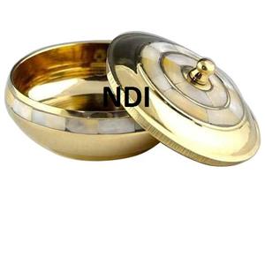 Vajilla para el hogar, decoración de mesa, cuenco de madera para servir frutas o ensalada, sopa o fideos, cuenco para servir con diseño de incrustaciones de hueso - Product Image 5