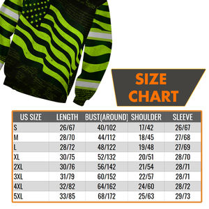 Camisa de manga larga con bandera de EE. UU. DE LA INDEPENDENCIA personalizada, ropa de seguridad reflectante, camisa de seguridad - Product Image 4