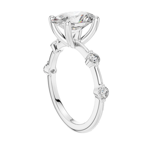 แหวนเพชรทรงรี 2.24 กะรัต เพชรเพาะเลี้ยงสำหรับผู้หญิง VVS-VS EF CVD เพชร 18KT, 14KT, 10KT ทอง และ 925 เงิน มอยส์ซาไนต์ - Product Image 4