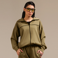 Veste de yoga zippée imprimée pour femme, légère, idéale pour l'entraînement hivernal et les loisirs, style athleisure, disponible en marque blanche et en gros