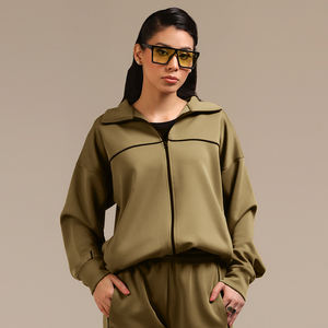 Chaqueta de Yoga con Cierre para Mujer, Ligera, Estilo Athleisure, para Entrenamiento o Descanso, Lista para Venta al Por Mayor, Marca Blanca - Product Image 6