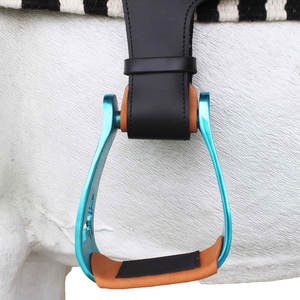 Western Horse Saddle Aluminio Roper Estribos Heavy Duty Inclinado Ángulo Par Equilibrado Montar Ligero Western Riding Gear - Product Image 4