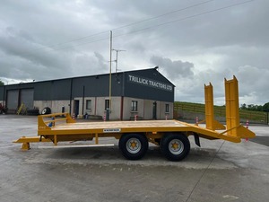 Nuevo cargador bajo de 8 toneladas/18 pies, cola de castor plana de 14 pies y 4 pies, remolque muy fuerte con barra de tracción con resorte, rampas con resorte, frenos, - Product Image 4