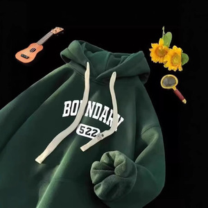 Sudadera con capucha de algodón para hombre y mujer, gran cantidad de descuento, diseño holgado de gran tamaño para primavera y otoño con capucha - Product Image 2