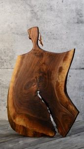 El más popular en 2024, tabla de cortar de madera de acacia rectangular grande con forma personalizada, stock adecuado con mango sólido - Product Image 4