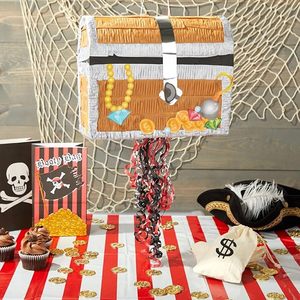 Pinata scrigno del tesoro pirata <span class=keywords><strong>festa</strong></span> String stringa scrigno Pinata per bambini pirata <span class=keywords><strong>festa</strong></span> di compleanno decorazioni - Product Image 3