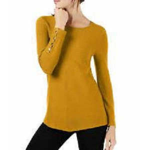 Maglione da Donna Alfani Fatto a Mano con Dettagli a Nappine, Giallo, Taglia Grande, Stile Casual, Invernale/Autunnale, con Applicazioni a Fiocco in Mohair - Product Image 1