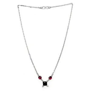 Collier pendentif en grenat plaqué or rose pour femmes - Design tendance et classique - Product Image 3