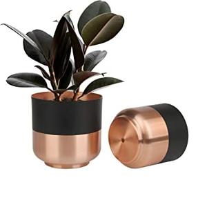 Plateado en cobre exquisito decorativo brillante pulido Hogar y Hotel decoración maceta jardín maceta - Product Image 3