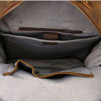 Grand sac à dos vintage en cuir marron pour ordinateur portable, étanche, fermeture à glissière Old School, pour voyage universitaire, usage extérieur pour hommes et femmes