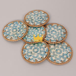 Posavasos impermeables de resina de ratán, utensilios de cocina resistentes al calor, portavasos, alfombrillas y almohadillas en Vietnam - Product Image 3