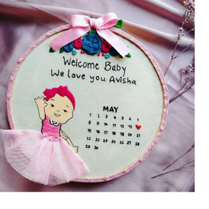 Tarjetas de boda de organza hechas a medida 100% algodón GUARDAR LA FECHA con estilo bordado a mano para reventa - Product Image 1