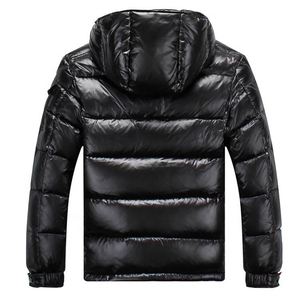 2022 Doudoune Toile Hiver Chaude Très Vendue Coupe-Vent à Capuche Col Montant Brillante Extérieure Rembourrée Coton pour Hommes - Product Image 2