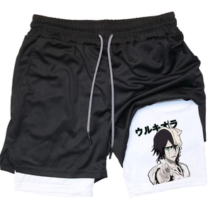 <b>Men's</b> 2-in-1 Double Outdoor Sportswear Summer Gym Beach & Running <b>Shorts</b> Quick Dry & Breathable <b>Knee</b> <b>Length</b> Anime Inspiration - Product Image 4