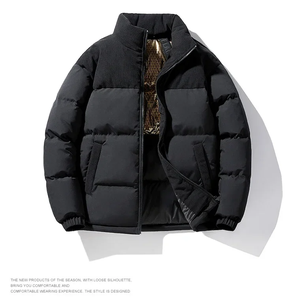 Chaqueta de Invierno Acolchada Ligera para Hombre, Resistente al Agua y al Viento, Transpirable, Ropa Deportiva Sólida - Product Image 3