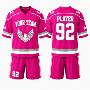 <b>Athletic</b> Lacrosse Uniform Custom Team Jersey Short Front Sublimated Print Breathable Polyester V Neck Sportswear Factory Direct - Product Image 1