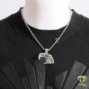 Venta al por mayor VVS Lab Grown Diamond Hip Hop Pendant Iced Out 925 Sterling Silver Fine Jewelry para hombres - Product Image 3