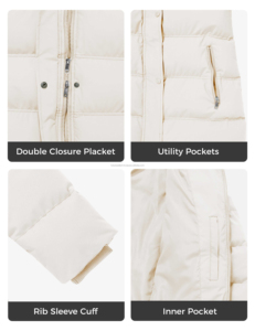Veste d'hiver matelassée personnalisée pour femme, coupe-vent, imperméable, respirante, écologique, rembourrée de coton, chaude et décontractée, finition soignée - Product Image 3