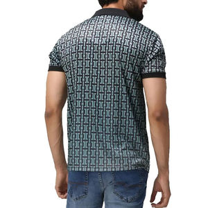 Polo transpirable con estampado bordado, diseño personalizado, polo deportivo multicolor para hombre en blanco - Product Image 3