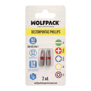 Destorpuntas Phillips N. 3 (2 Pezzi) Acciaio S2 al Cromo Vanadio - Product Image 3