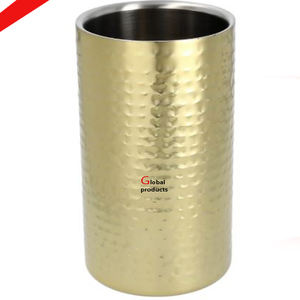 high standard golden finished <b>metal</b> stainless steel designer wine chiller for hotel restaurant and bar - Product Image 2