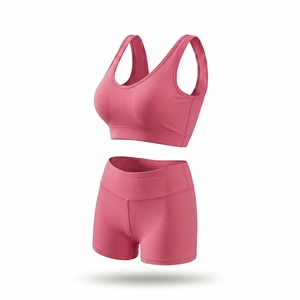 Conjunto Deportivo de Yoga para Mujer de Alta Calidad, 2 Piezas, Sin Costuras, Cintura Alta, Logotipo Frontal, Color Sólido, Ecológico, para Gimnasio y Entrenamiento - Product Image 6