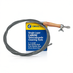 Herramienta de Limpieza Telescópica CABERE de Una Sola Capa, Eje de Limpieza de Tuberías de 5 m de Longitud, Eje de 9 mm de Diámetro, Garra de 20 mm de Diámetro - Product Image 3
